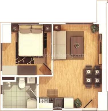 Avida Towers Altura 1-Bedroom floor plan