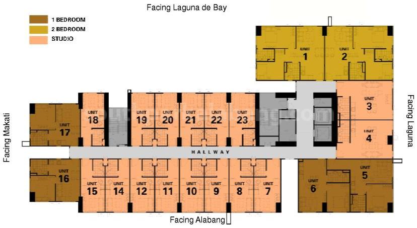 Avida Towers Altura Typical Floor Plan (Tower 1)